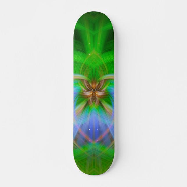 Skateboard Intrincación verde  (Anverso )