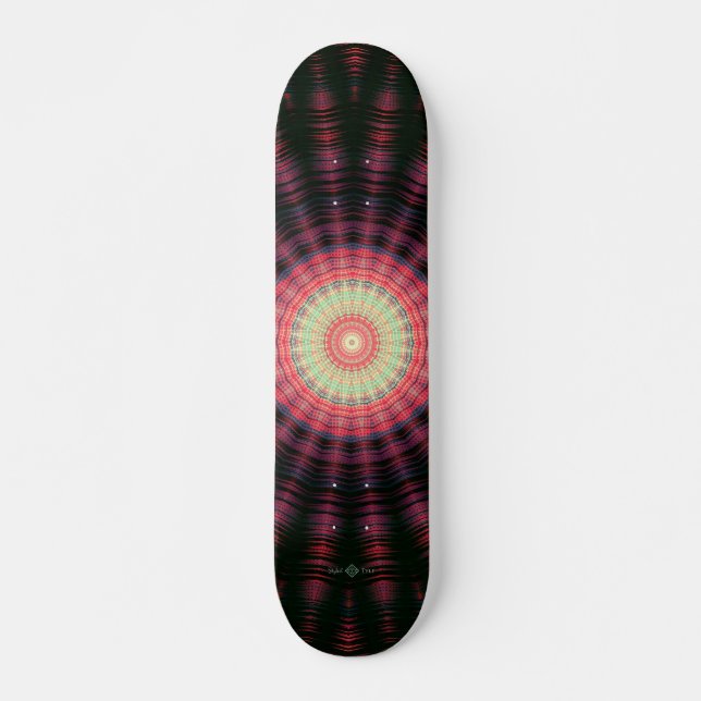 Skateboard Invertir Mandala de Onda de Sonido 3 (Anverso )