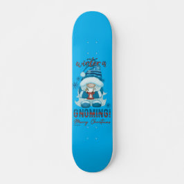 Skateboard INVIERNO ESTÁ NAVEGANDO navidades graciosos gnome