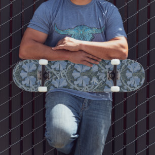 Skateboard Invitación elegante de patrón floral en acuarela a