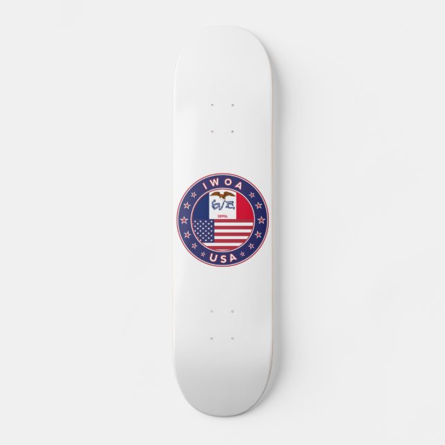 Skateboard Iowa, pegatina Iowa, bolso, reloj (Anverso)