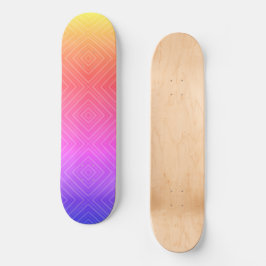 Skateboard Ipanema Arcoiris Hipnótico Diamante Arte Pop Moder