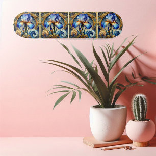 Skateboard Iris Espiritual Art Nouveau Motivo Floral Simétric