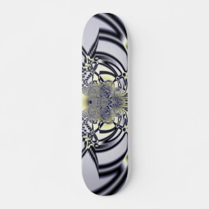 Skateboard Iris Púrpura Arte Fractal de Geometría Sagrada