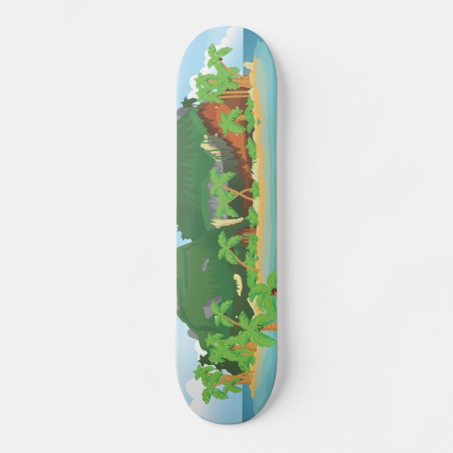 Skateboard Isla del Tesoro Tropical (Anverso)
