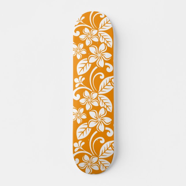 SKATEBOARD ISLAND PLUMERIA (NARANJA) (Anverso )