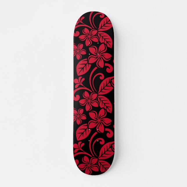 SKATEBOARD ISLAND PLUMERIA (NEGRO/ROJO) (Anverso )