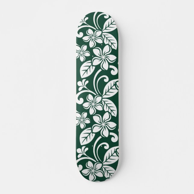SKATEBOARD ISLANDIA PLUMERIA (VERDE FORESTAL) (Anverso )