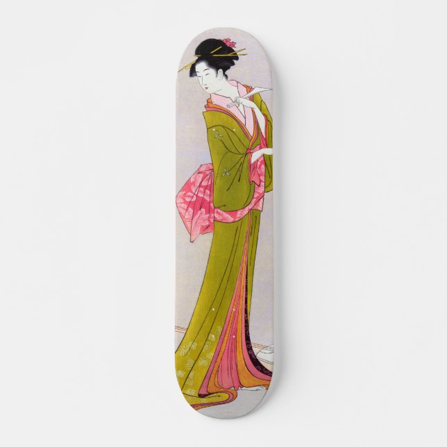 Skateboard Itsutomi por Eishi Hosoda japanese woodblock geish (Anverso )