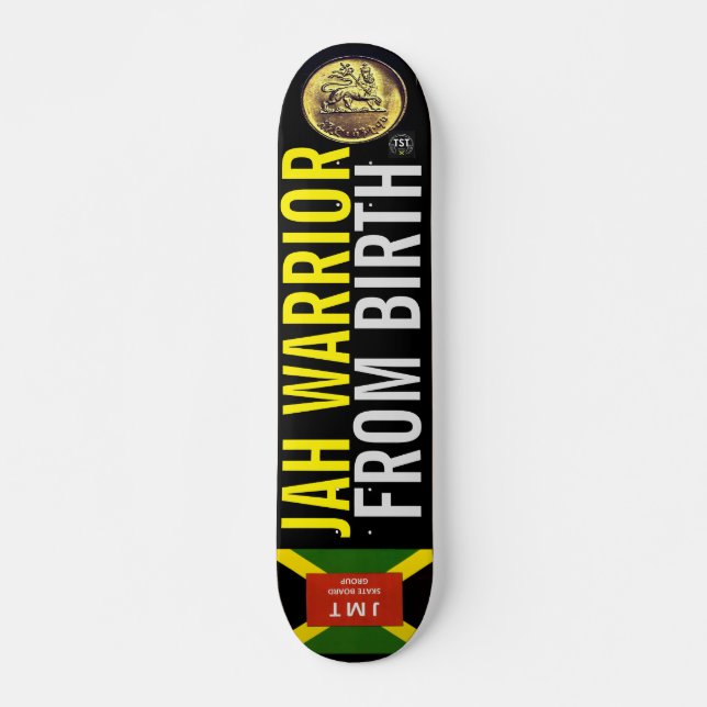 Skateboard JAH WARRIOR DE BIRTH JMT Skateboard, 73" Deck (Anverso )