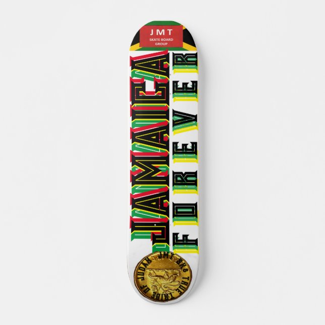 Skateboard JAMAICA FOREVER OIL 7 3/4" cubierta para skateboar (Anverso )