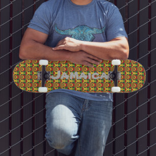 Skateboard Jamaica Rojo Dorado Verde