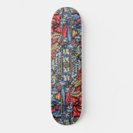 Skateboard Japón loco Samurai Dragon Graffiti