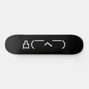 Skateboard Japonés enojado Kaomoji del Emoticon del dedo