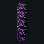 Skateboard Japonés Púrpura Koi Pescado Estético Negro<br><div class="desc">Púrpura japonesa Koi Fish Aestesia Patineta Negra</div>