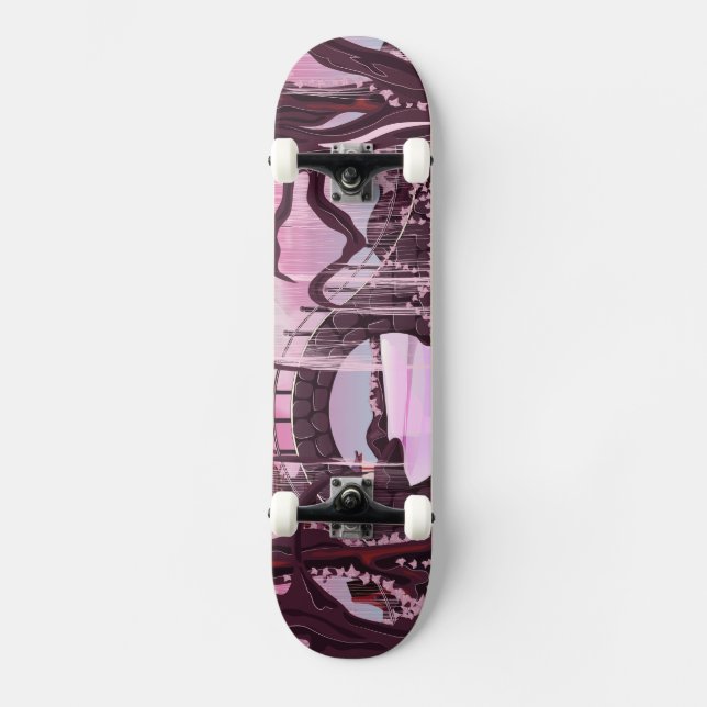 Skateboard Jardín de meditación japonés (Anverso)