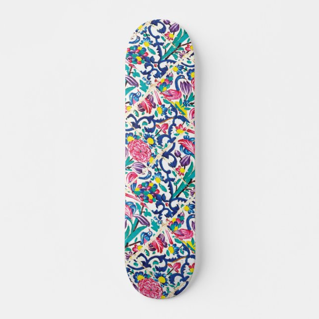 Skateboard Jardín persa floral (Anverso )