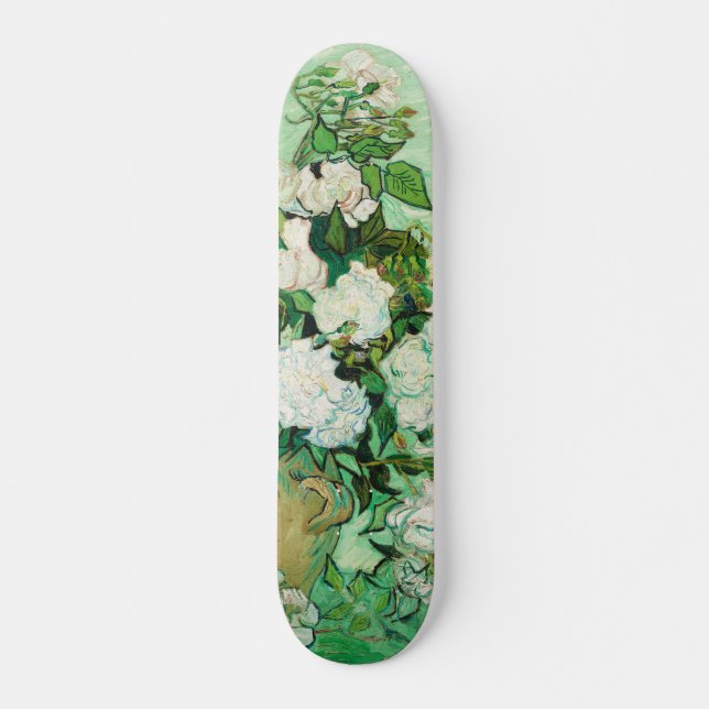 Skateboard Jarrón con rosas rosadas, Vincent Van Gogh (Anverso )