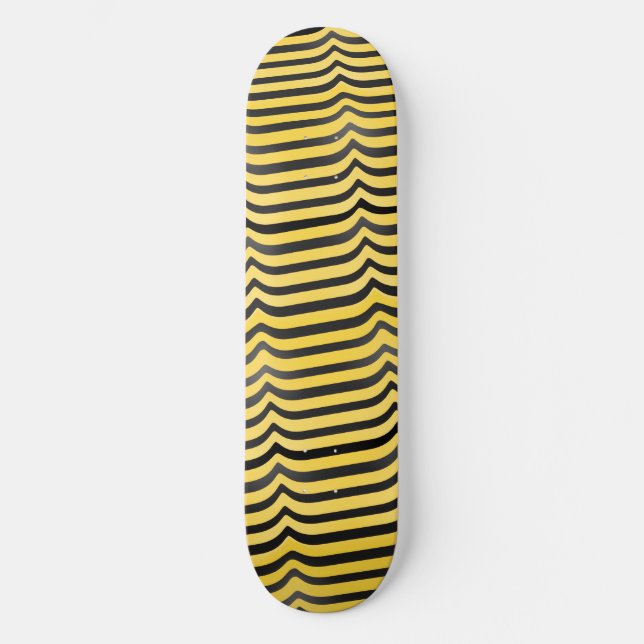 Skateboard Jazzy Cute Black & Yellow Striblebee (Anverso)