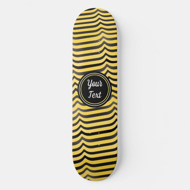 Skateboard Jazzy Cute Black & Yellow Striblebee (Anverso)