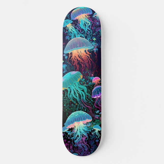 Skateboard Jellyfish bioluminiscente (Anverso)