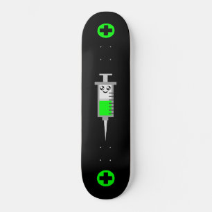 SKATEBOARD JERINGA KAWAII TIRO MÉDICO DECK CRUZADO
