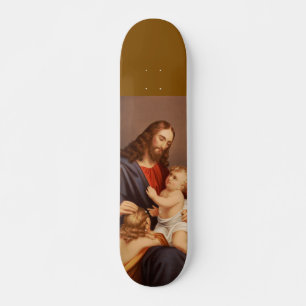 Skateboard Jesucristo con Niños Arte Premium Fino