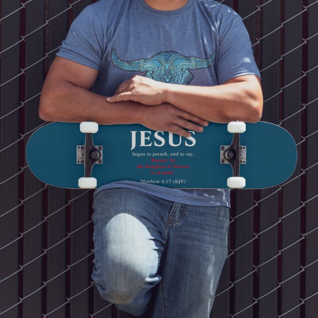 Skateboard Jesús Empezó A Predicar. Mateo 4:17 (Exterior 3)