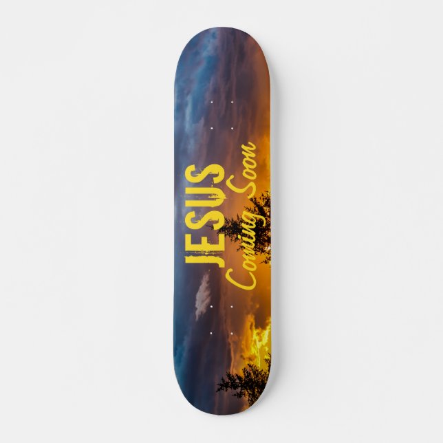 Skateboard Jesús que viene pronto (Anverso )