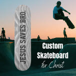 Skateboard Jesús Salvó Al Hermano.<br><div class="desc">Diseño moderno y sencillo. Jesús Salvó Al Hermano. Fondo de las nubes grises. Patines cristianos</div>