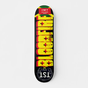 Skateboard JMT de FUEGO SANGUÍNEO, cubierta de 73"