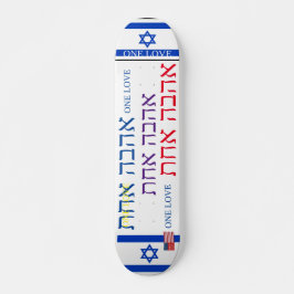 Skateboard JMT ISRAEL ONE LOVE 7 3/4" cubierta para skateboar
