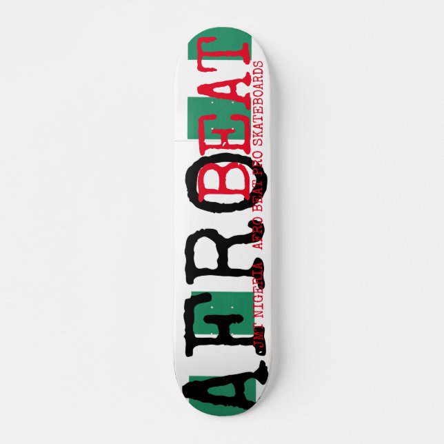 Skateboard JMT NIGERIA AFRO BEAT 7 3/4" cubierta para skatebo (Anverso )