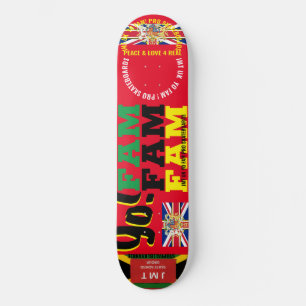 Skateboard JMT UK FAM 8 Placa de patinaje de 1/4"