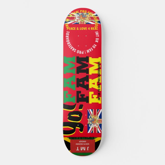Skateboard JMT UK FAM 8 Placa de patinaje de 1/4" (Anverso)