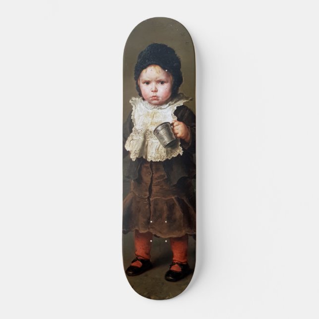 Skateboard Joven Chica con una copa vacía (Ludwig Knaus) (Anverso)