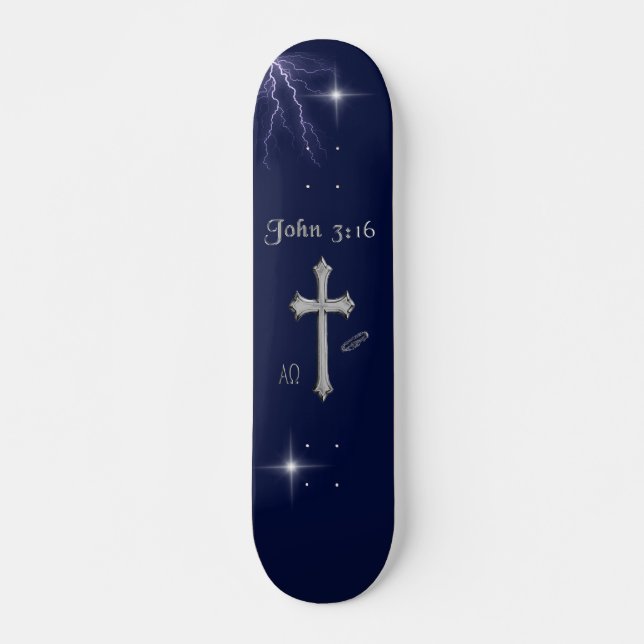 Skateboard Juan 3:16 versículo de la Biblia (Anverso )