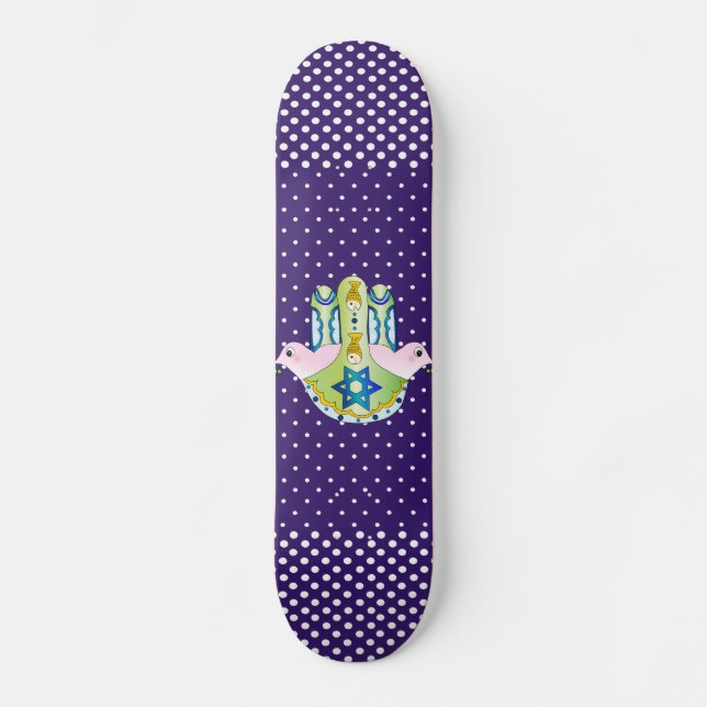 Skateboard Judaica de Hamsa (Anverso)