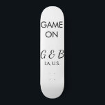 Skateboard Juego en añadir pareja nombre fiesta de boda lugar<br><div class="desc">diseño</div>
