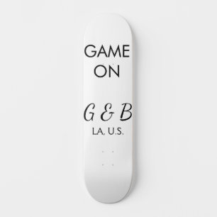 Skateboard Juego en añadir pareja nombre fiesta de boda lugar