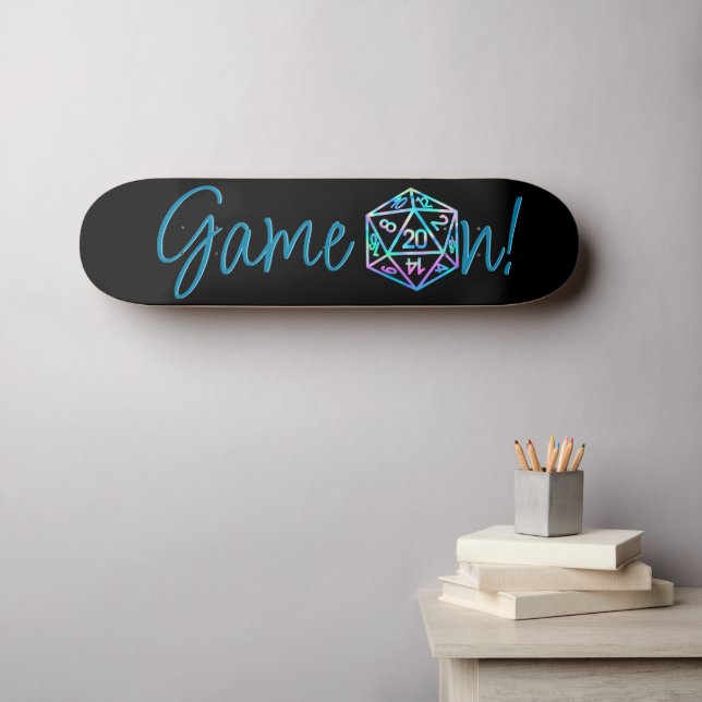 Skateboard Juego RPG activado | Holo Fantasy Tabletop Retro G (Arte de pared (horz))