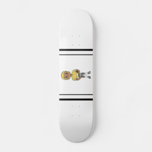 Skateboard jugador de fútbol retro vintage amarillo negro sim