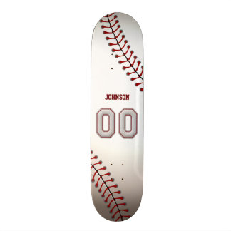 Skateboard Jugador número 00 - puntadas frescas del béisbol