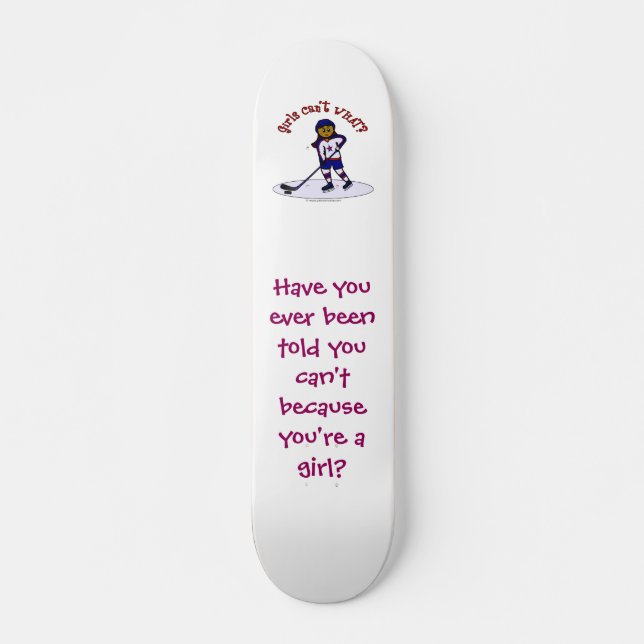 Skateboard Jugadora de hockey sobre mujeres oscuras (Anverso )