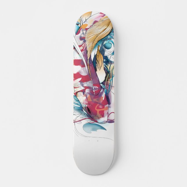 Skateboard Jugando a Koi (Anverso )