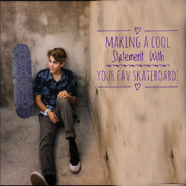 Skateboard Jungle-Blue abstracto