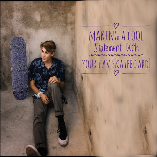 Skateboard Jungle-Blue abstracto