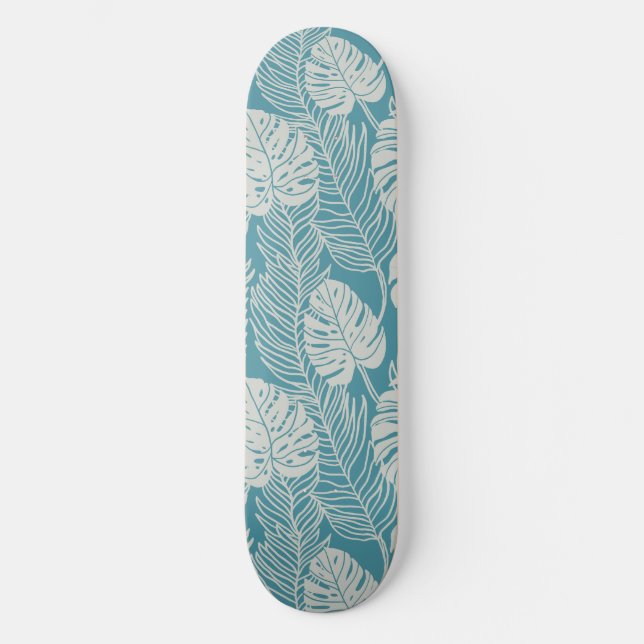 Skateboard Jungle de lujo - monstera y palma (Anverso)
