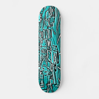 Skateboard Junta de cajas en cian