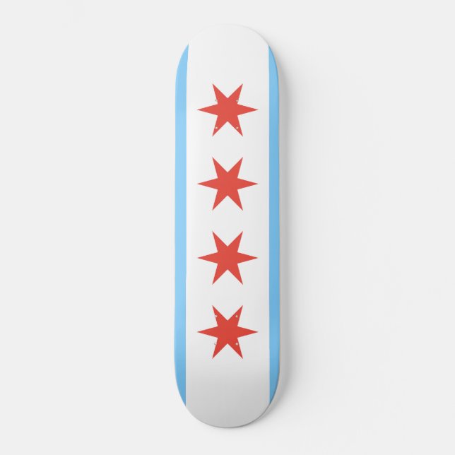 Skateboard Junta de Skate de Bandera de Chicago (Anverso)
